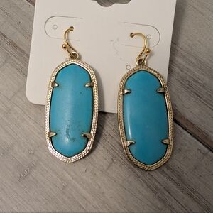 Kendra Scott Elle Earrings Gold And Turquoise